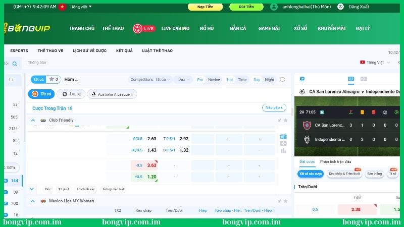 Theo dõi số liệu thống kê kèo tại Bongvip 